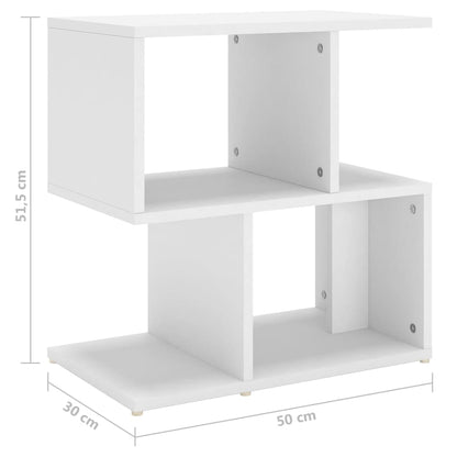 Comodini 2 pz Bianco 50x30x51,5 cm in Truciolato - homemem39