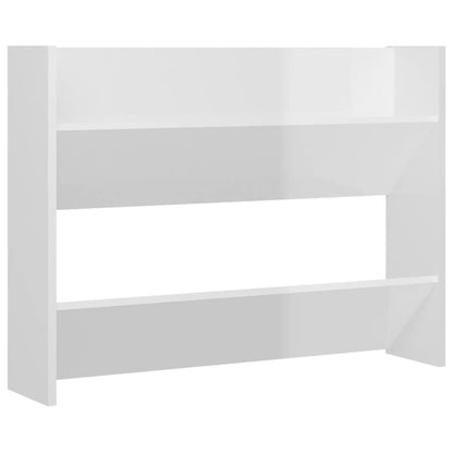 Scarpiere a Muro 2 pz Bianco Lucido 80x18x60 cm in Truciolato - homemem39