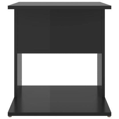 Tavolino Nero Lucido 45x45x48 cm in Truciolato - homemem39