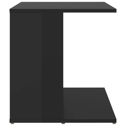 Tavolino Nero Lucido 45x45x48 cm in Truciolato - homemem39
