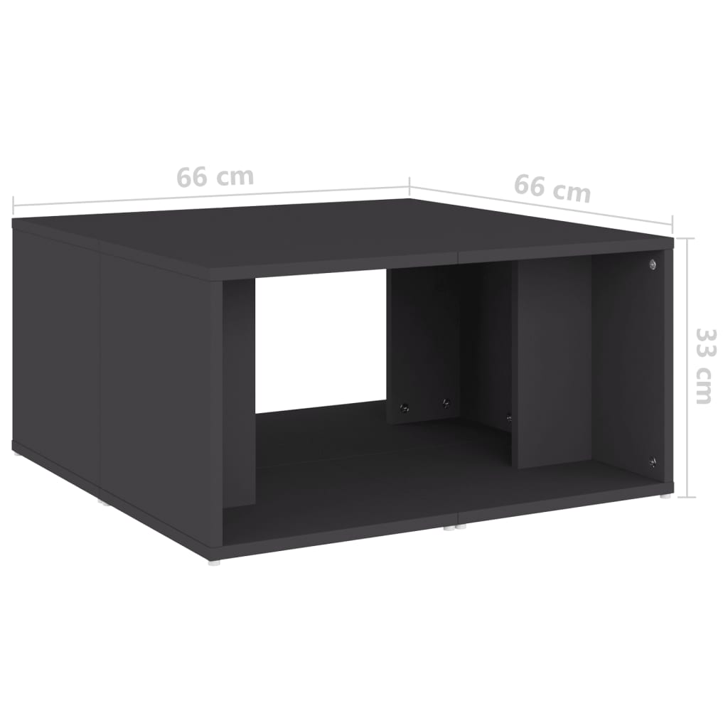 Tavolini da Salotto 4 pz Grigi 33x33x33 cm in Truciolato - homemem39
