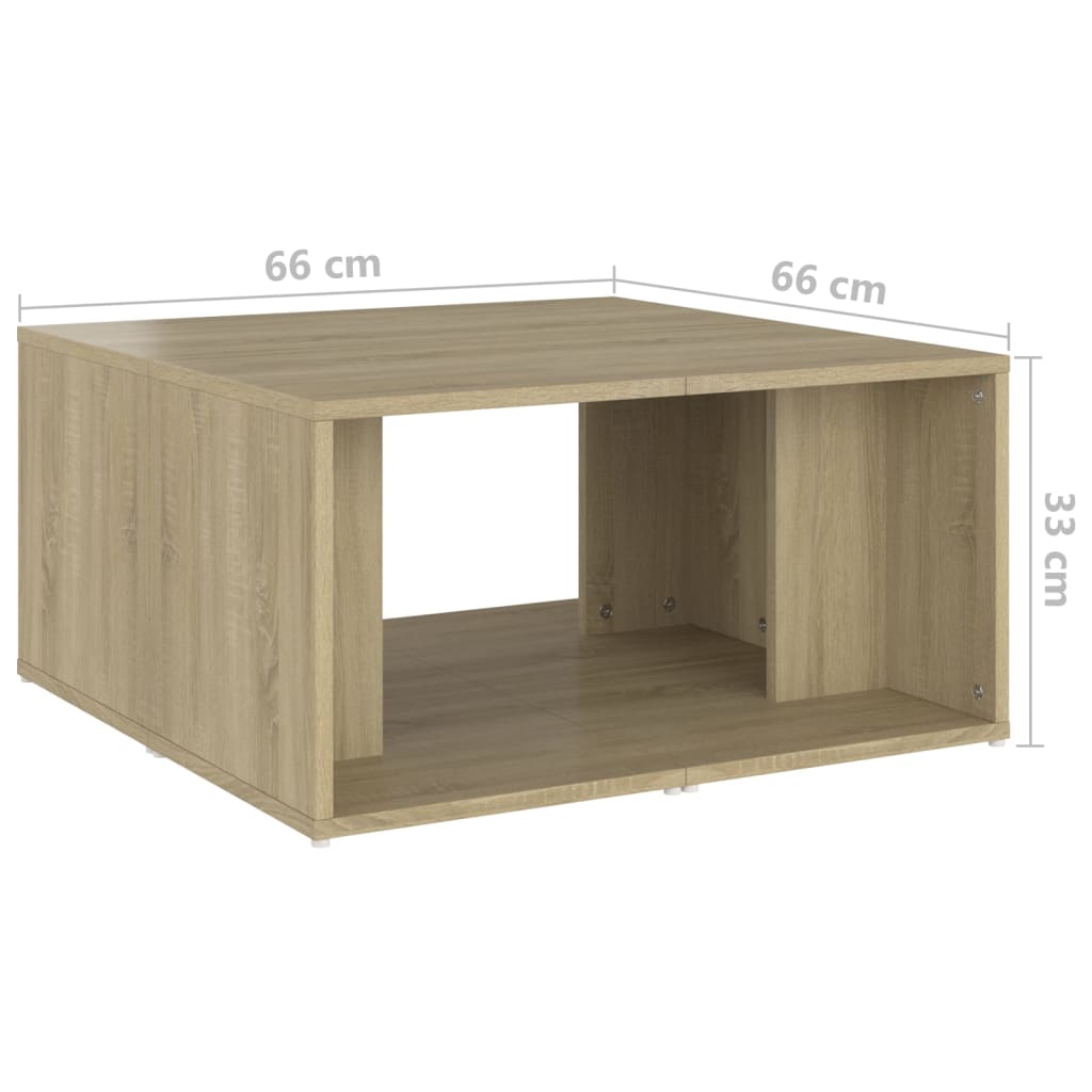 Tavolini da Salotto 4 pz Rovere Sonoma 33x33x33cm in Truciolato - homemem39