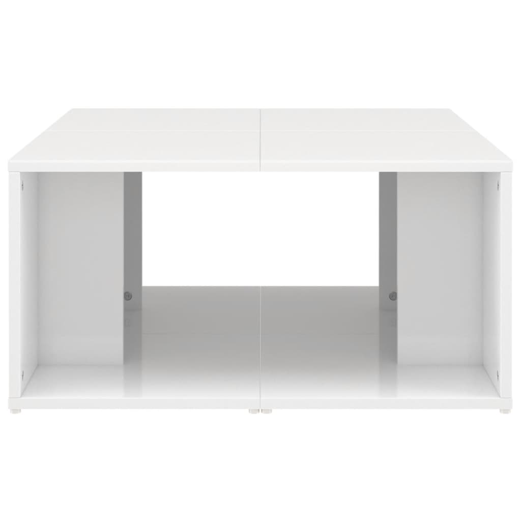 Tavolini da Salotto 4 pz Bianco Lucido 33x33x33cm in Truciolato - homemem39