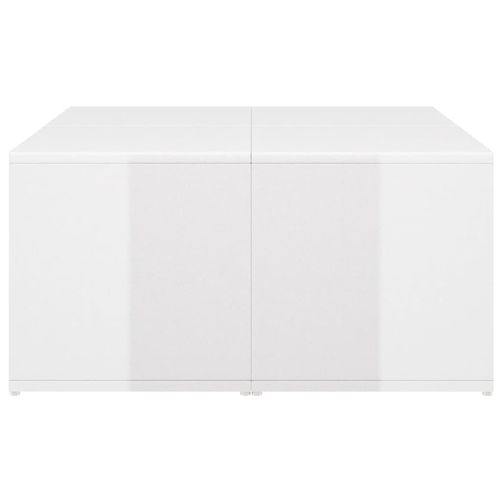 Tavolini da Salotto 4 pz Bianco Lucido 33x33x33cm in Truciolato - homemem39