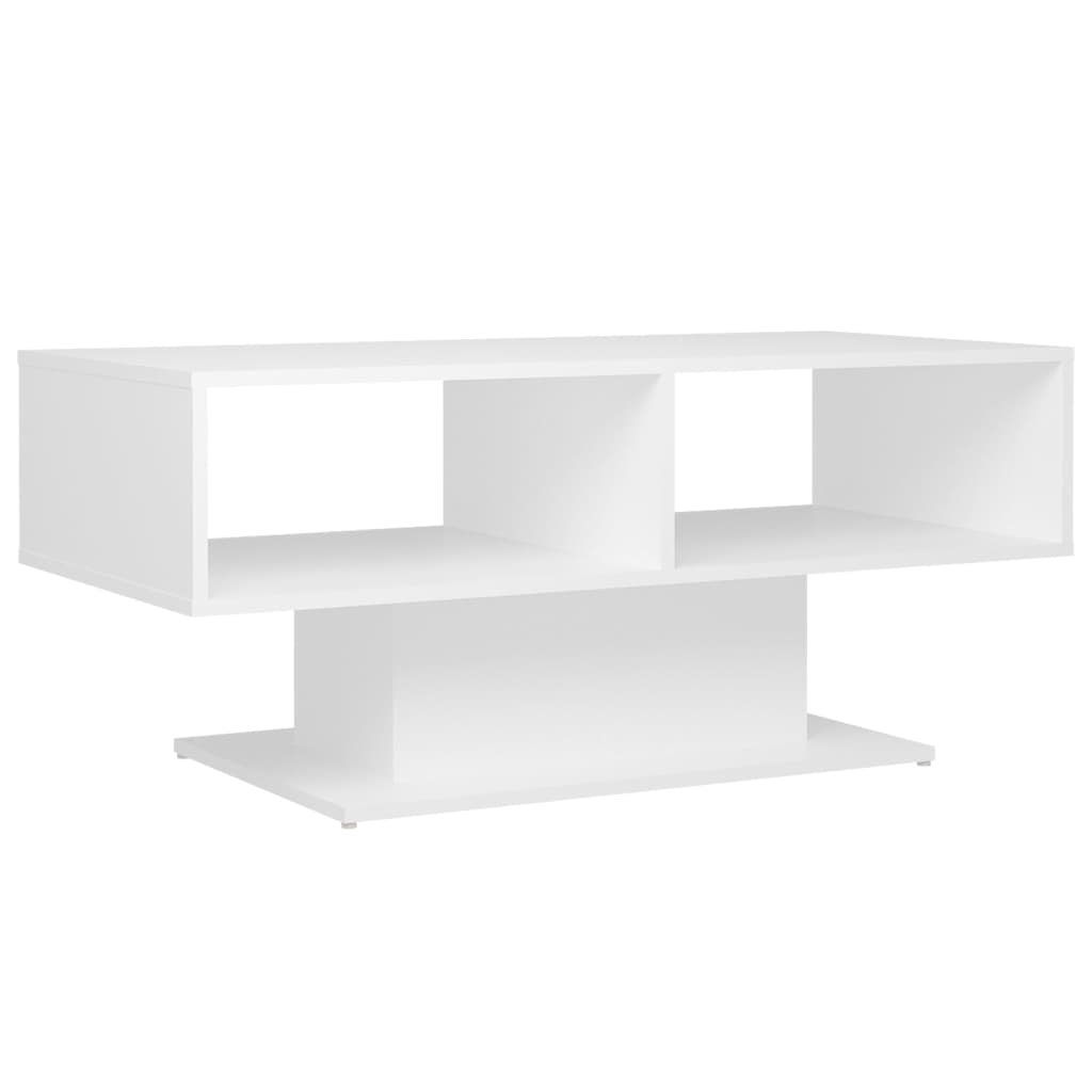 Tavolino da Salotto Bianco 103,5x50x44,5cm in Legno Multistrato - homemem39