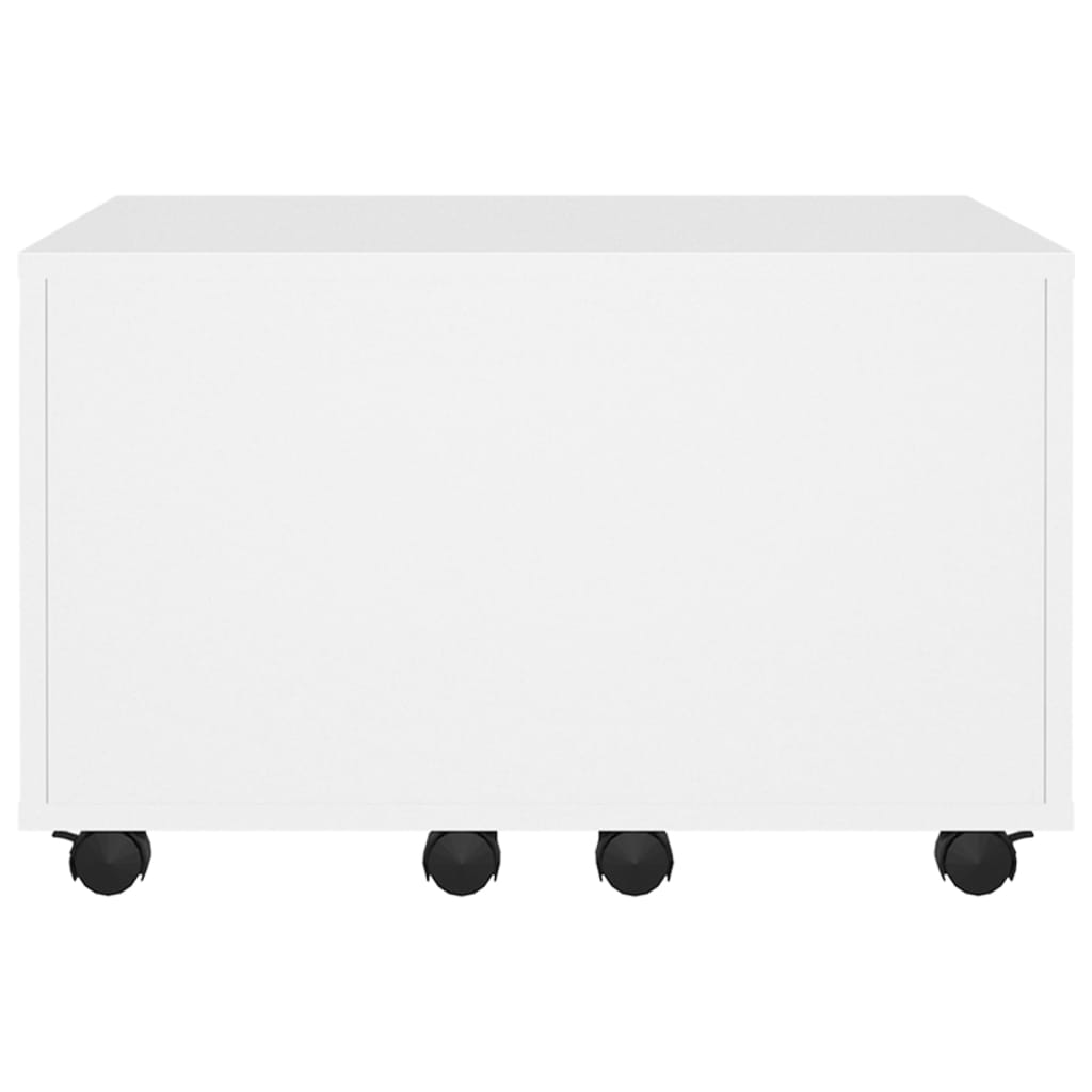 Tavolino da Salotto Bianco 60x60x38 cm in Truciolato - homemem39