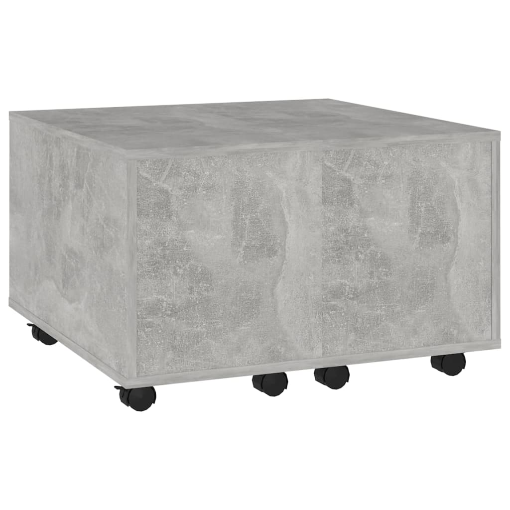 Tavolino da Salotto Grigio Cemento 60x60x38 cm in Truciolato - homemem39