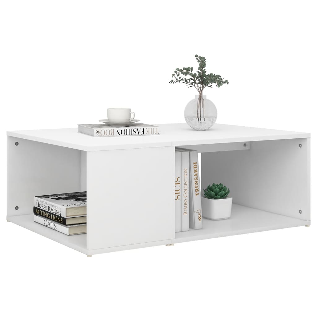 Tavolino da Salotto Bianco 90x67x33 cm in Legno Multistrato - homemem39