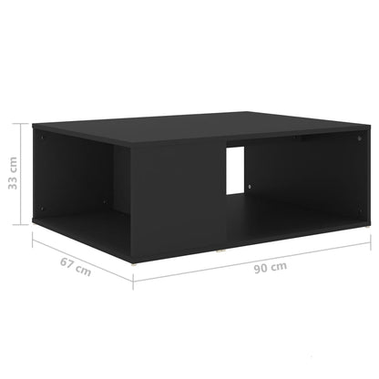 Tavolino da Salotto Nero 90x67x33 cm in Truciolato - homemem39