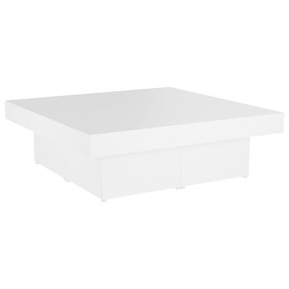 Tavolino da Salotto Bianco 90x90x28 cm in Truciolato - homemem39