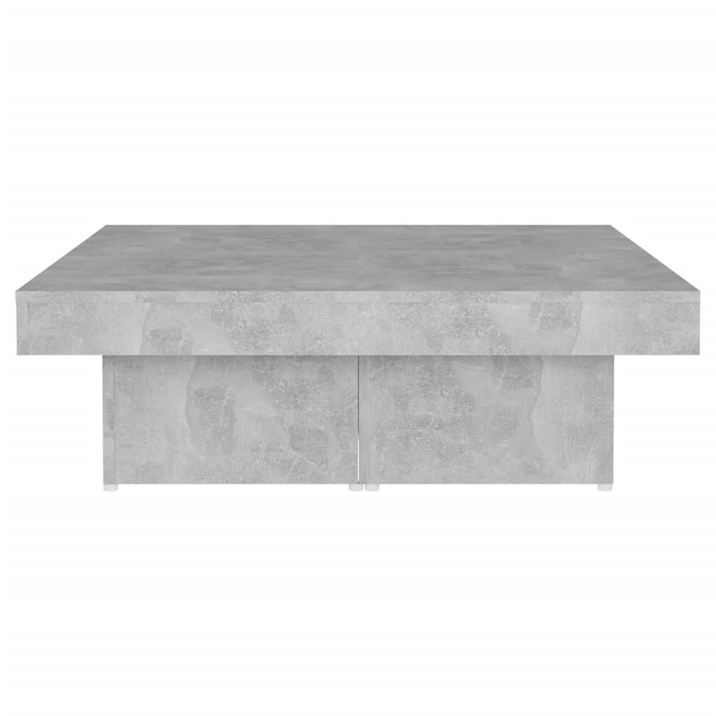 Tavolino da Salotto Grigio Calcestruzzo 90x90x28cm Truciolato - homemem39