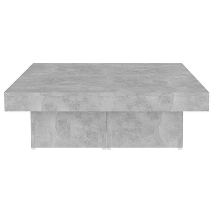 Tavolino da Salotto Grigio Calcestruzzo 90x90x28cm Truciolato - homemem39