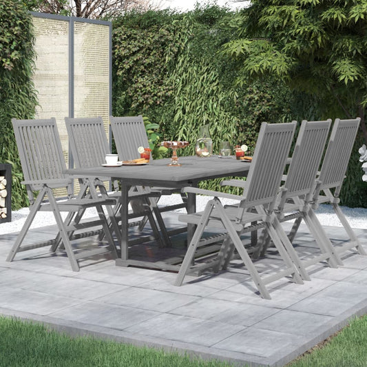 Set da Pranzo per Giardino 7 pz in Legno Massello di Acacia - homemem39