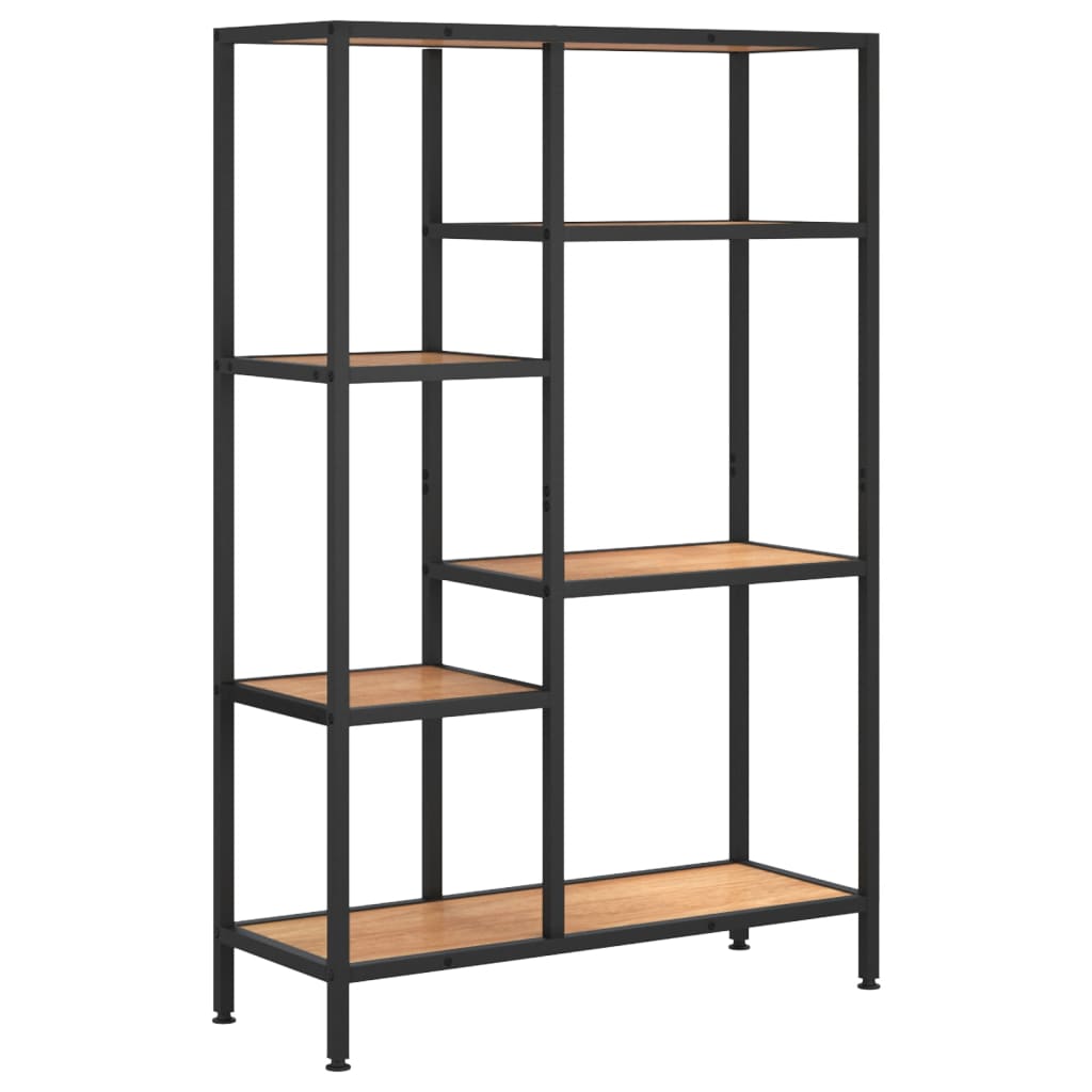 Scaffale per Libri 80x30x120 cm Acciaio e Legno Multistrato - homemem39