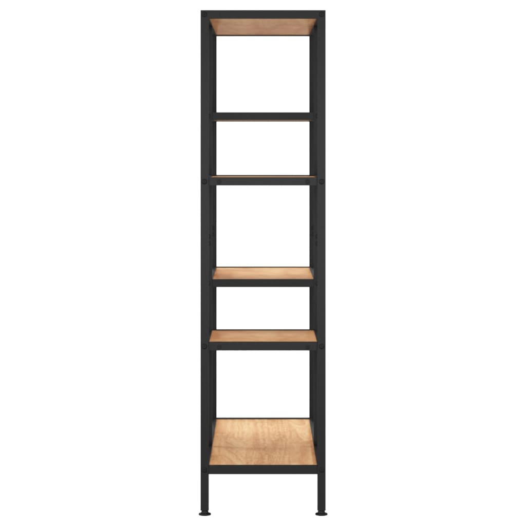 Scaffale per Libri 80x30x120 cm Acciaio e Legno Multistrato - homemem39