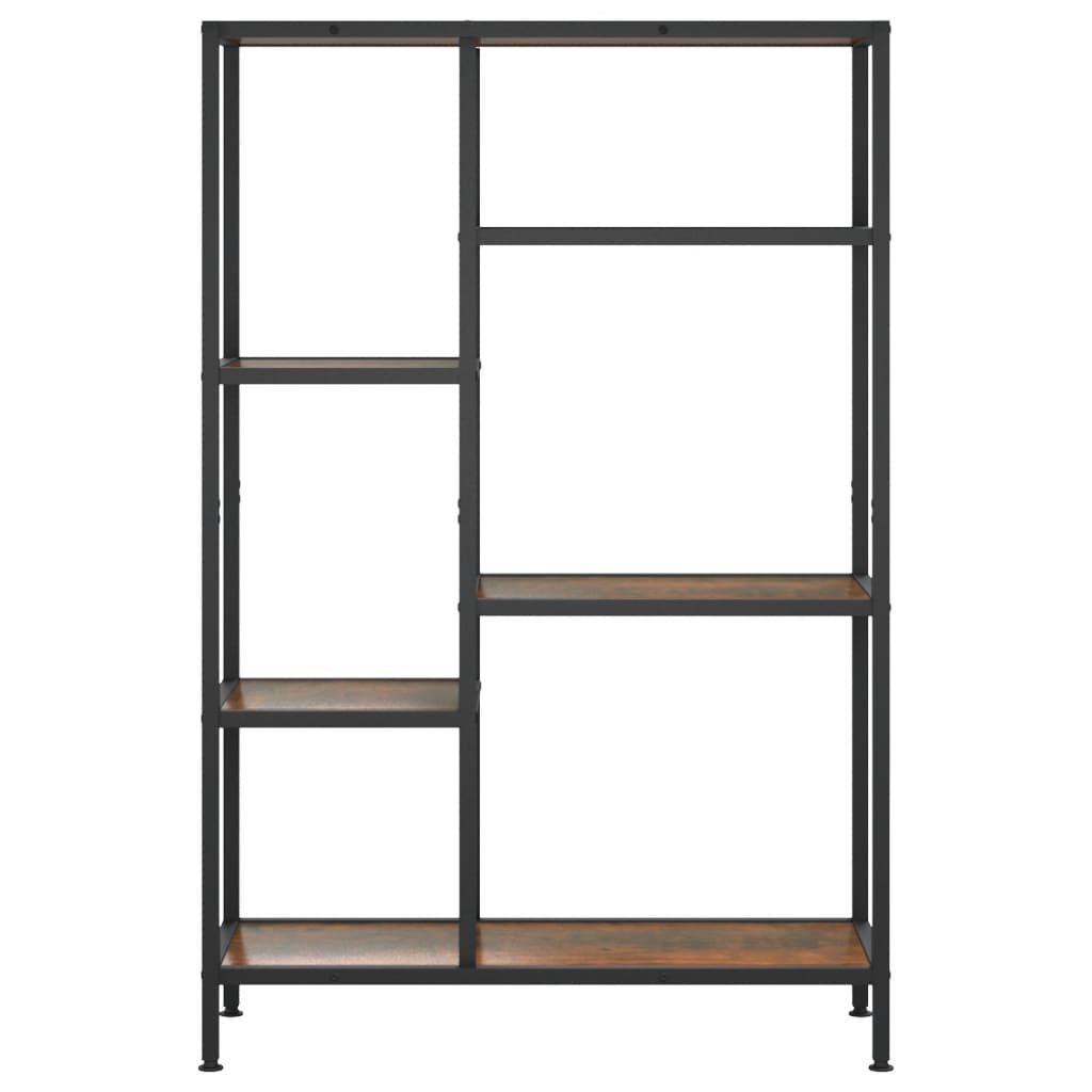 Scaffale per Libri 80x30x120 cm Acciaio e Legno Multistrato - homemem39