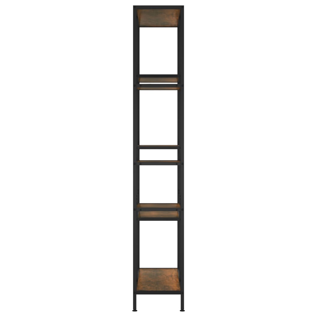 Scaffale per Libri 80x30x180 cm Acciaio e Legno Multistrato - homemem39