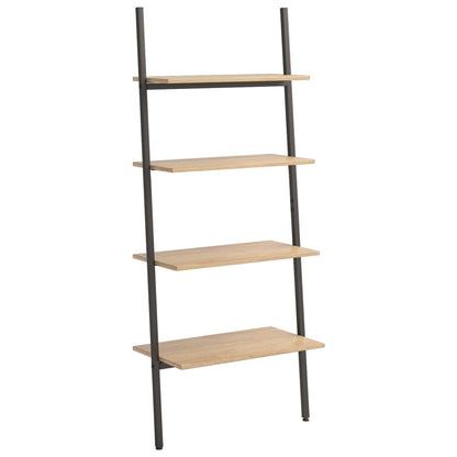 Scaffale Pendente 4 Livelli Marrone Chiaro e Nero 64x34x150,5cm - homemem39