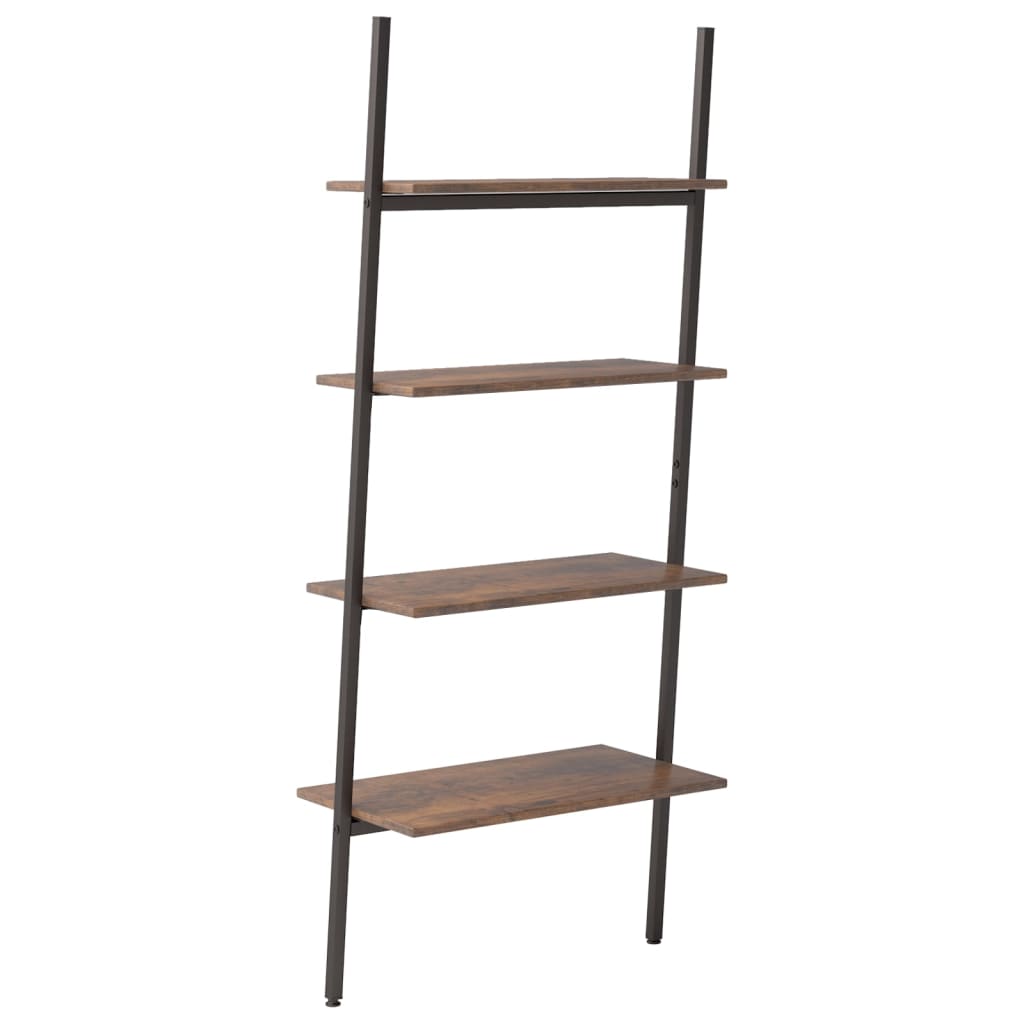 Scaffale Pendente 4 Livelli Marrone Scuro e Nero 64x34x150,5cm - homemem39