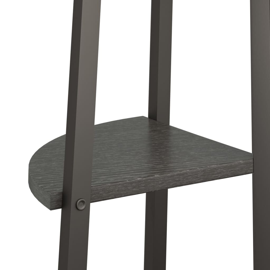 Scaffale Angolare a 4 Livelli Nero 45,5x31,5x150 cm - homemem39