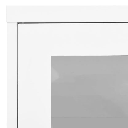 Armadio per Ufficio Bianco 90x40x70 cm in Acciaio - homemem39