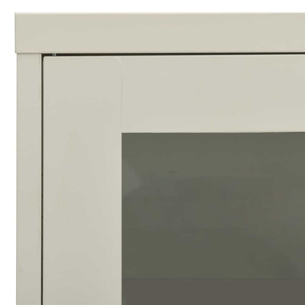 Armadio per Ufficio Grigio Chiaro 90x40x70 cm in Acciaio - homemem39