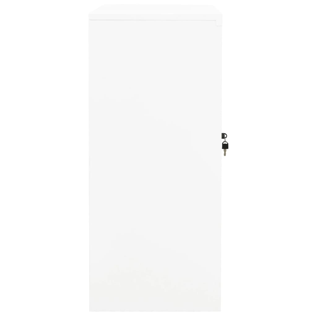 Armadio per Ufficio Bianco 90x40x90 cm in Acciaio - homemem39