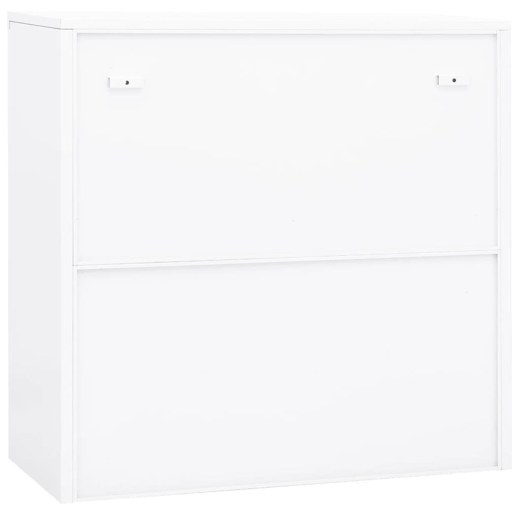 Armadio per Ufficio Bianco 90x40x90 cm in Acciaio - homemem39