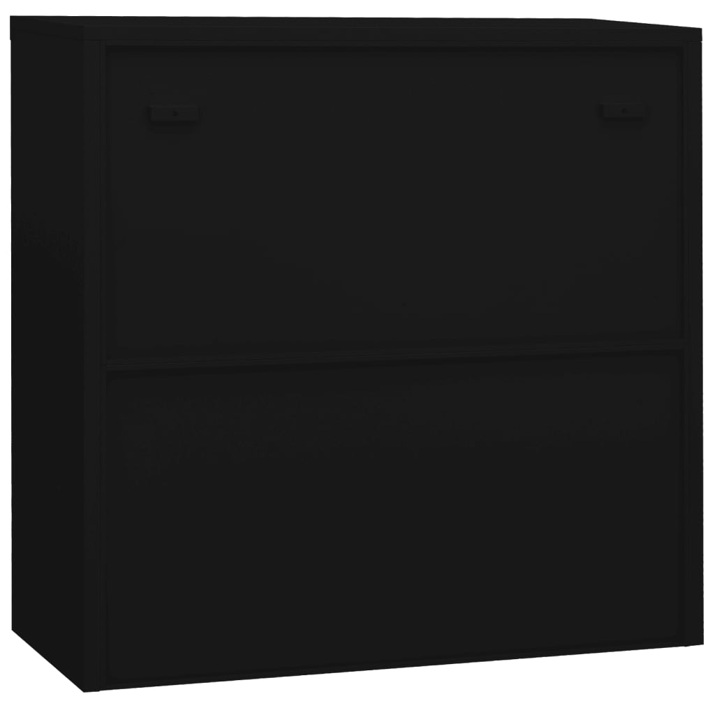 Armadio per Ufficio Nero 90x40x90 cm in Acciaio - homemem39