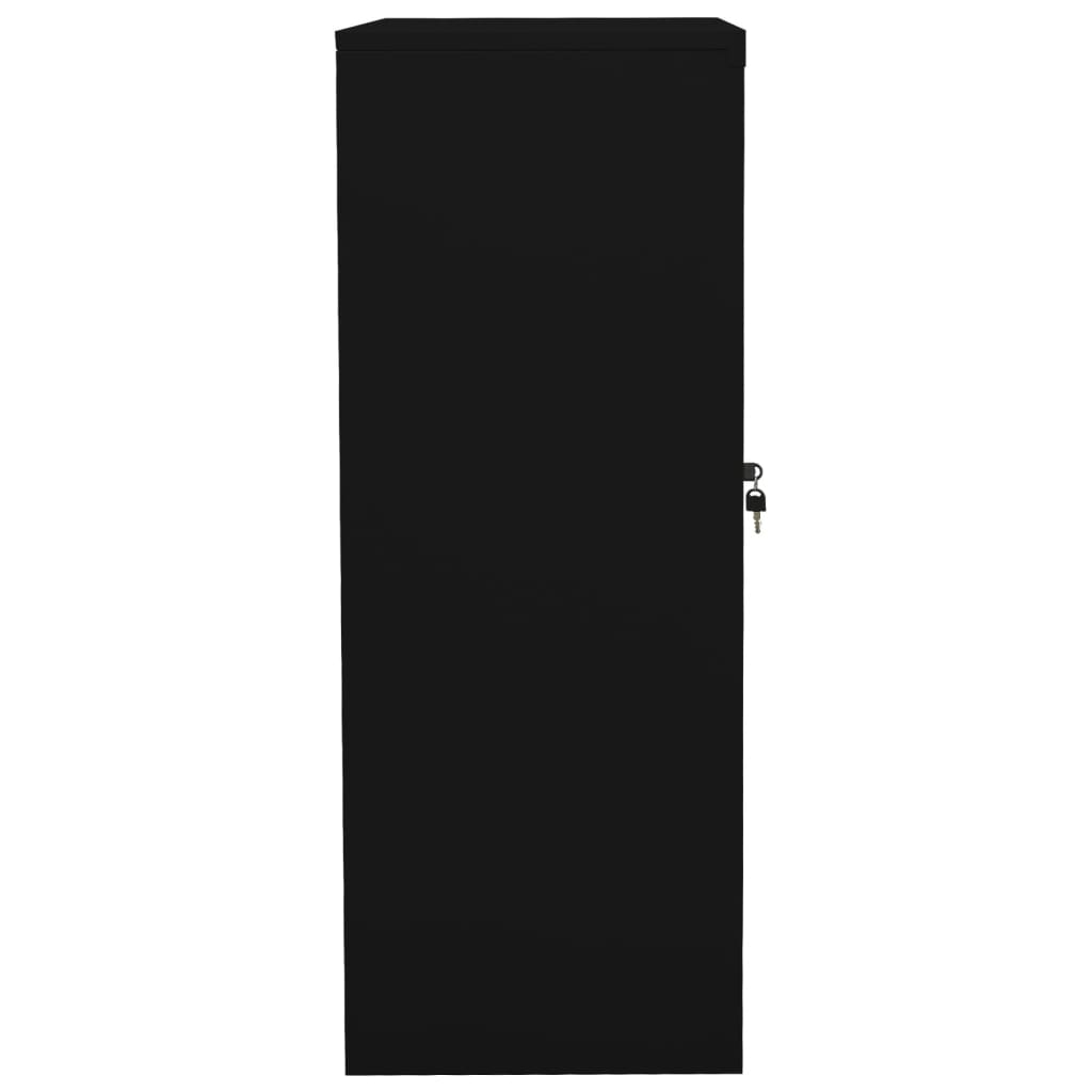 Armadio per Ufficio Nero 90x40x105 cm in Acciaio - homemem39