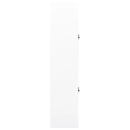 Armadio per Ufficio Bianco 90x40x180 cm in Acciaio - homemem39