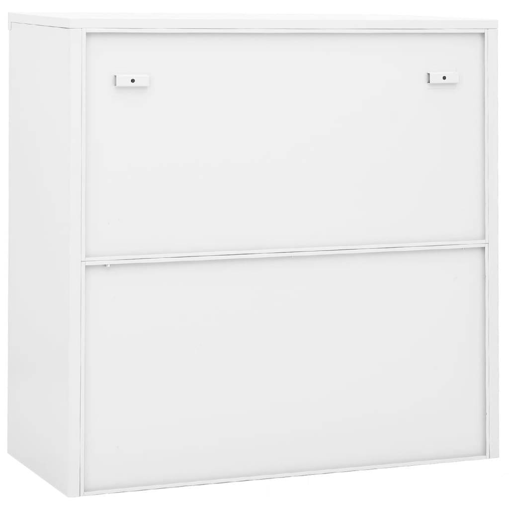 Armadio per Ufficio Anta Scorrevole Bianco 90x40x90cm Acciaio - homemem39