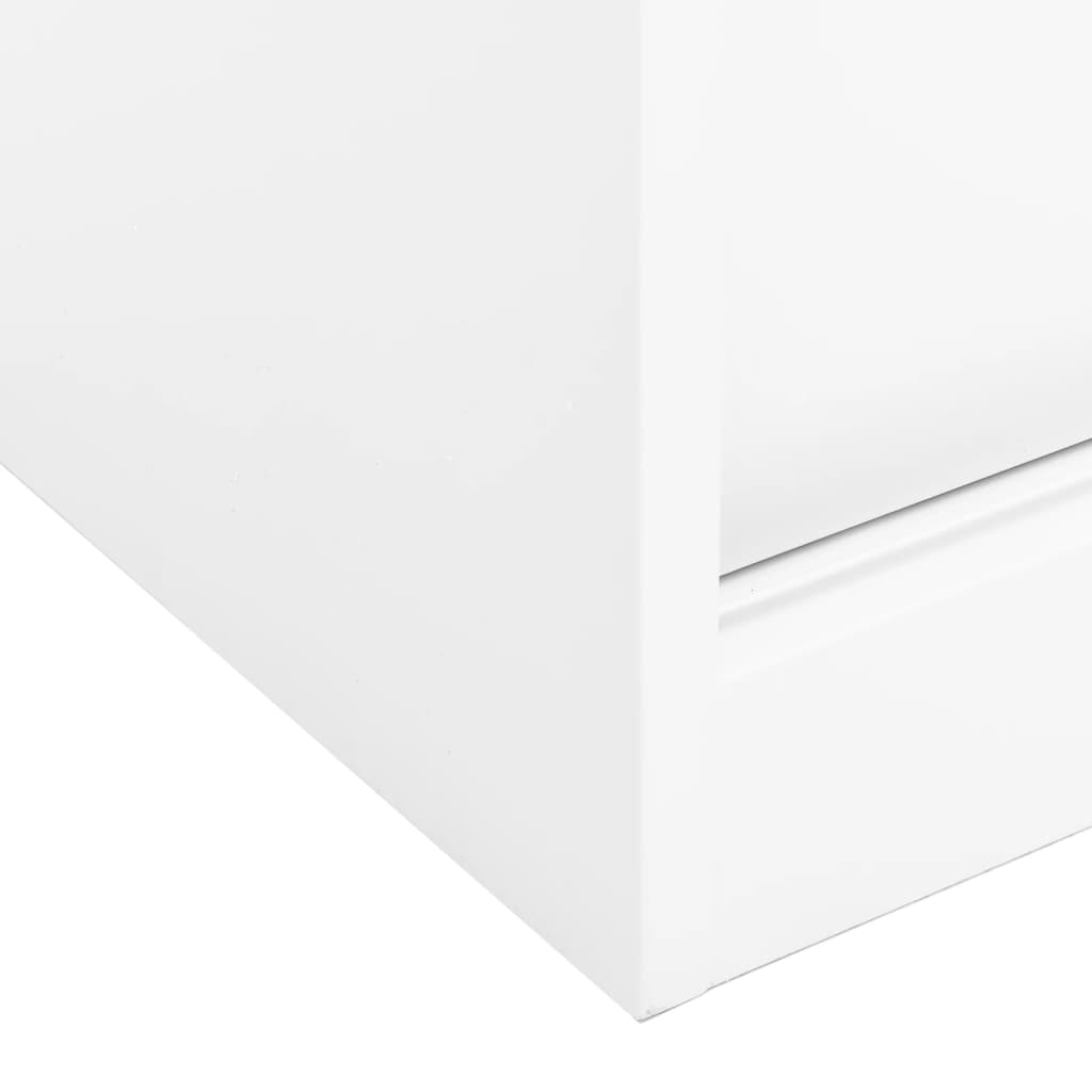 Armadio per Ufficio Anta Scorrevole Bianco 90x40x90cm Acciaio - homemem39