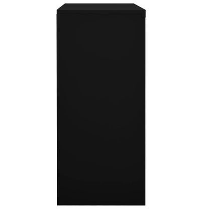 Armadio per Ufficio Anta Scorrevole Nero 90x40x90cm Acciaio - homemem39