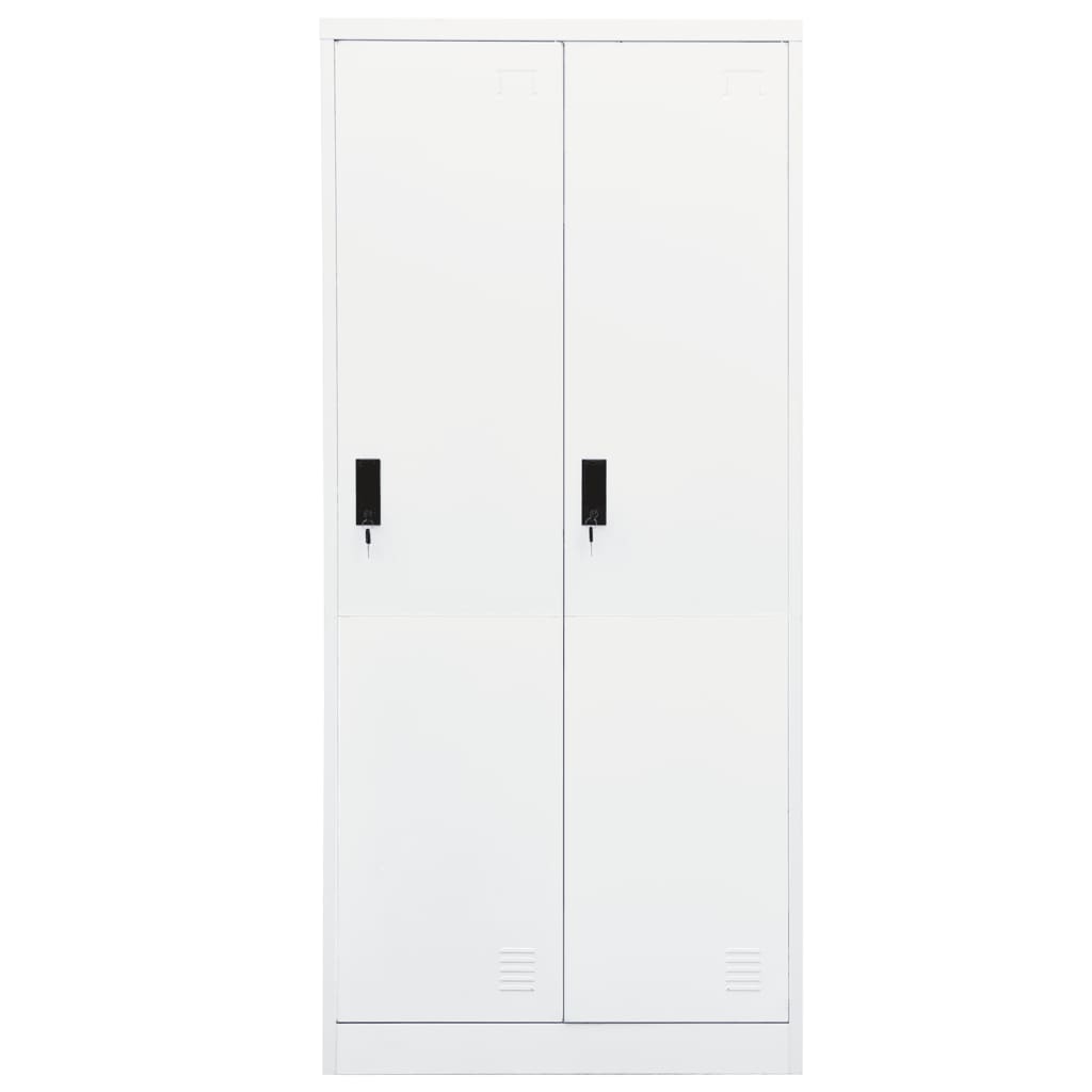 Armadio Bianco 80x50x180 cm in Acciaio - homemem39