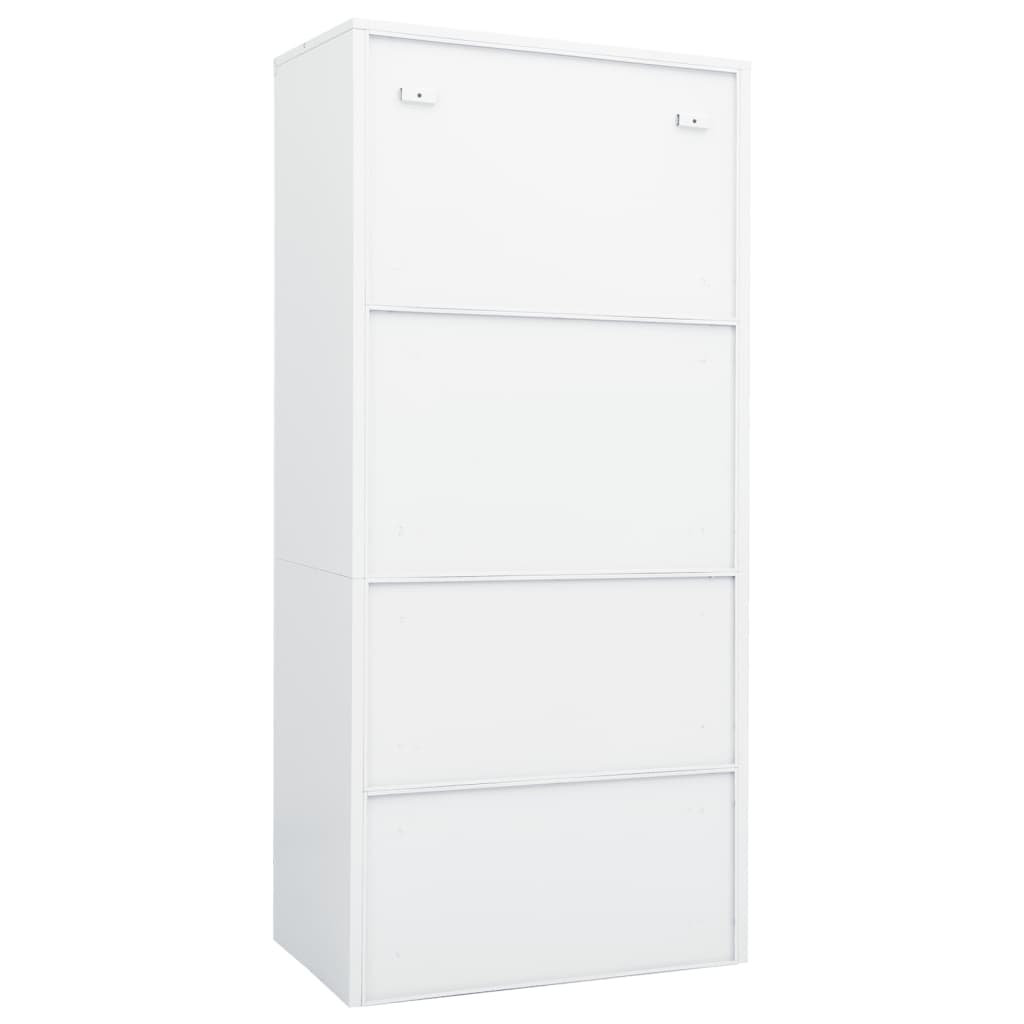 Armadio Bianco 80x50x180 cm in Acciaio - homemem39