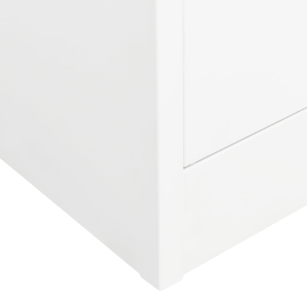 Armadio Bianco 80x50x180 cm in Acciaio - homemem39
