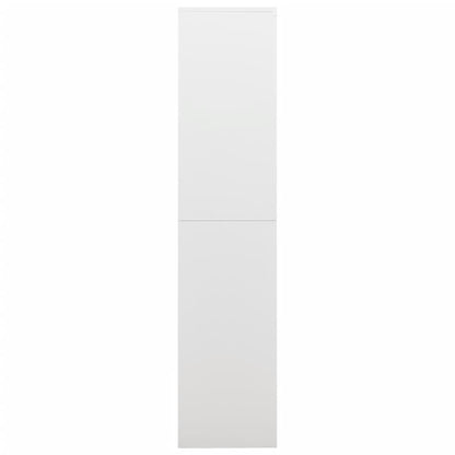 Armadio con Ripiani Bianco 90x40x180 cm in Acciaio - homemem39