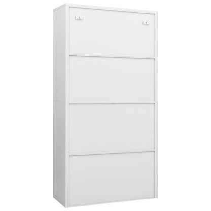 Armadio con Ripiani Bianco 90x40x180 cm in Acciaio - homemem39