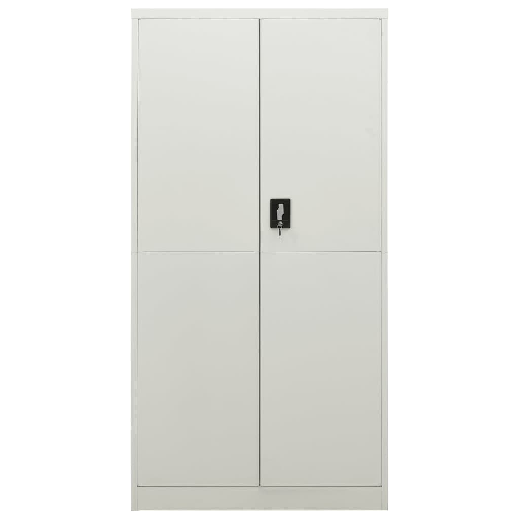 Armadio con Ripiani Grigio Chiaro 90x40x180 cm in Acciaio - homemem39