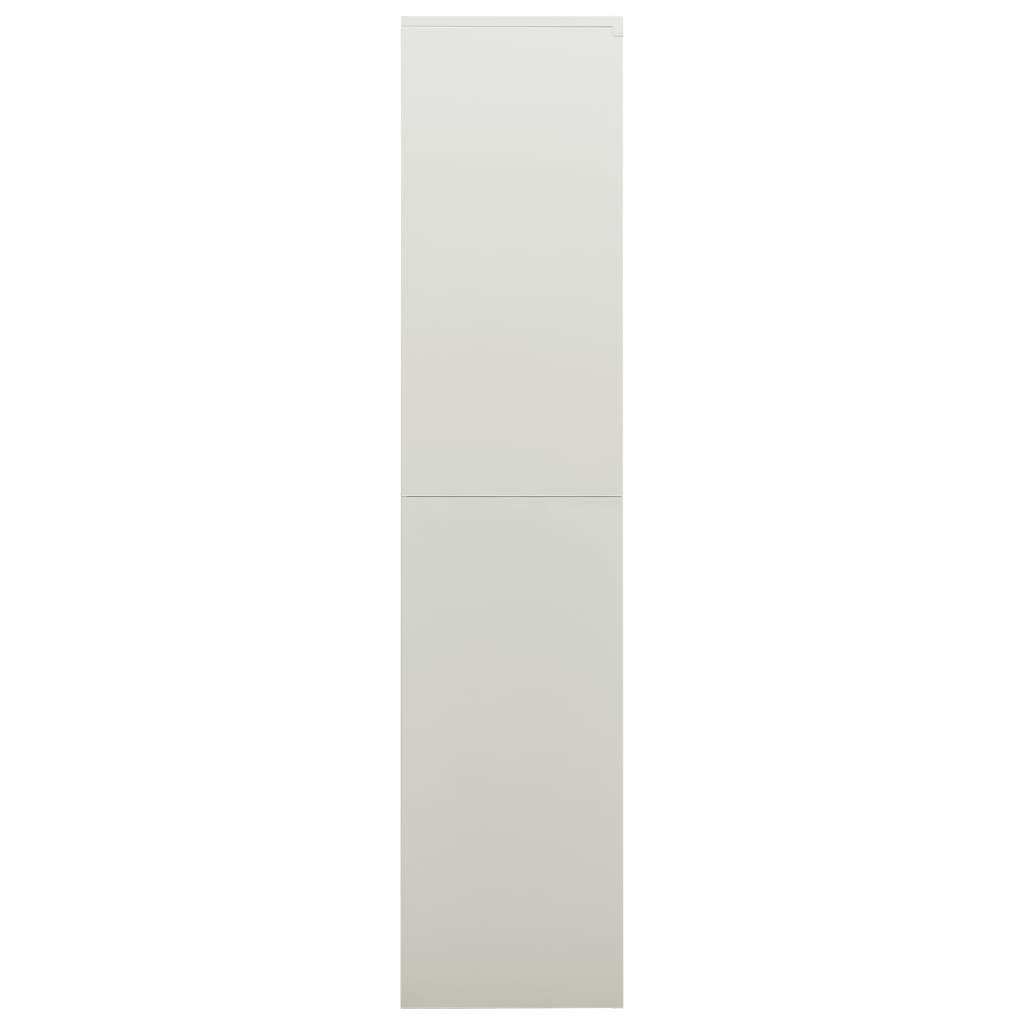 Armadio con Ripiani Grigio Chiaro 90x40x180 cm in Acciaio - homemem39