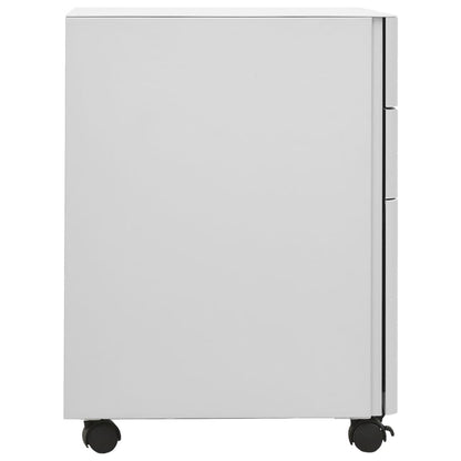 Schedario Mobile Grigio Chiaro 30x45x59 cm in Acciaio - homemem39