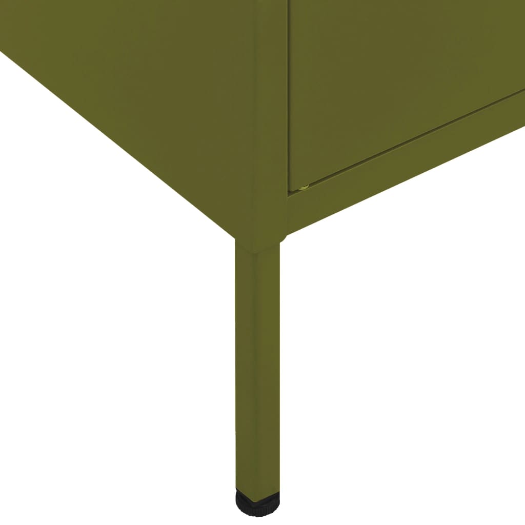 Armadietto Verde Oliva 80x35x101,5 cm in Acciaio - homemem39