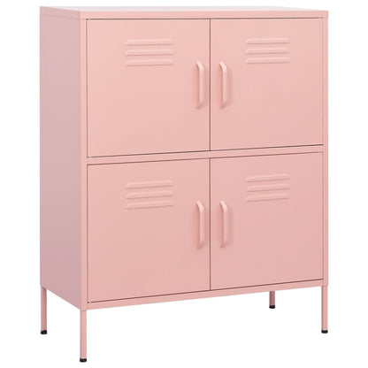 Armadietto Rosa 80x35x101,5 cm in Acciaio - homemem39