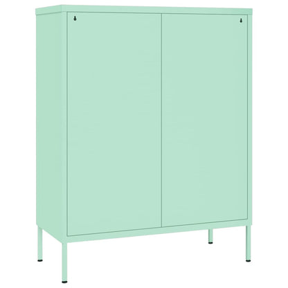 Cassettiera Menta 80x35x101,5 cm in Acciaio - homemem39