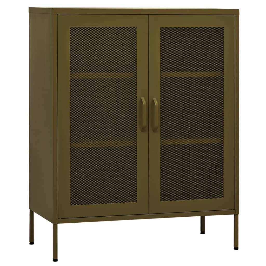 Armadietto Verde Oliva 80x35x101,5 cm in Acciaio - homemem39