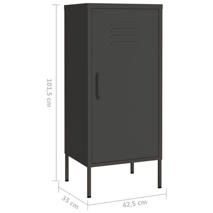 Armadietto Antracite 42,5x35x101,5 cm in Acciaio - homemem39