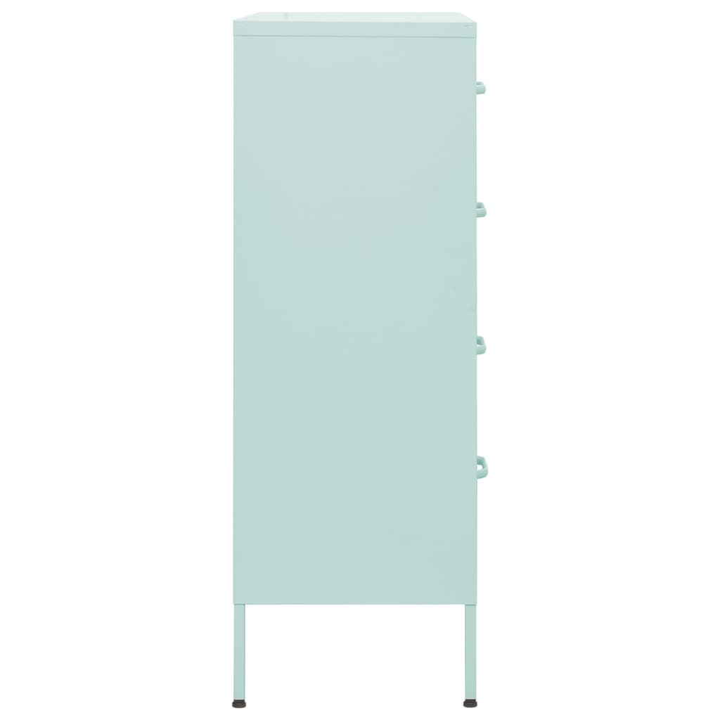 Cassettiera Menta 80x35x101,5 cm in Acciaio - homemem39