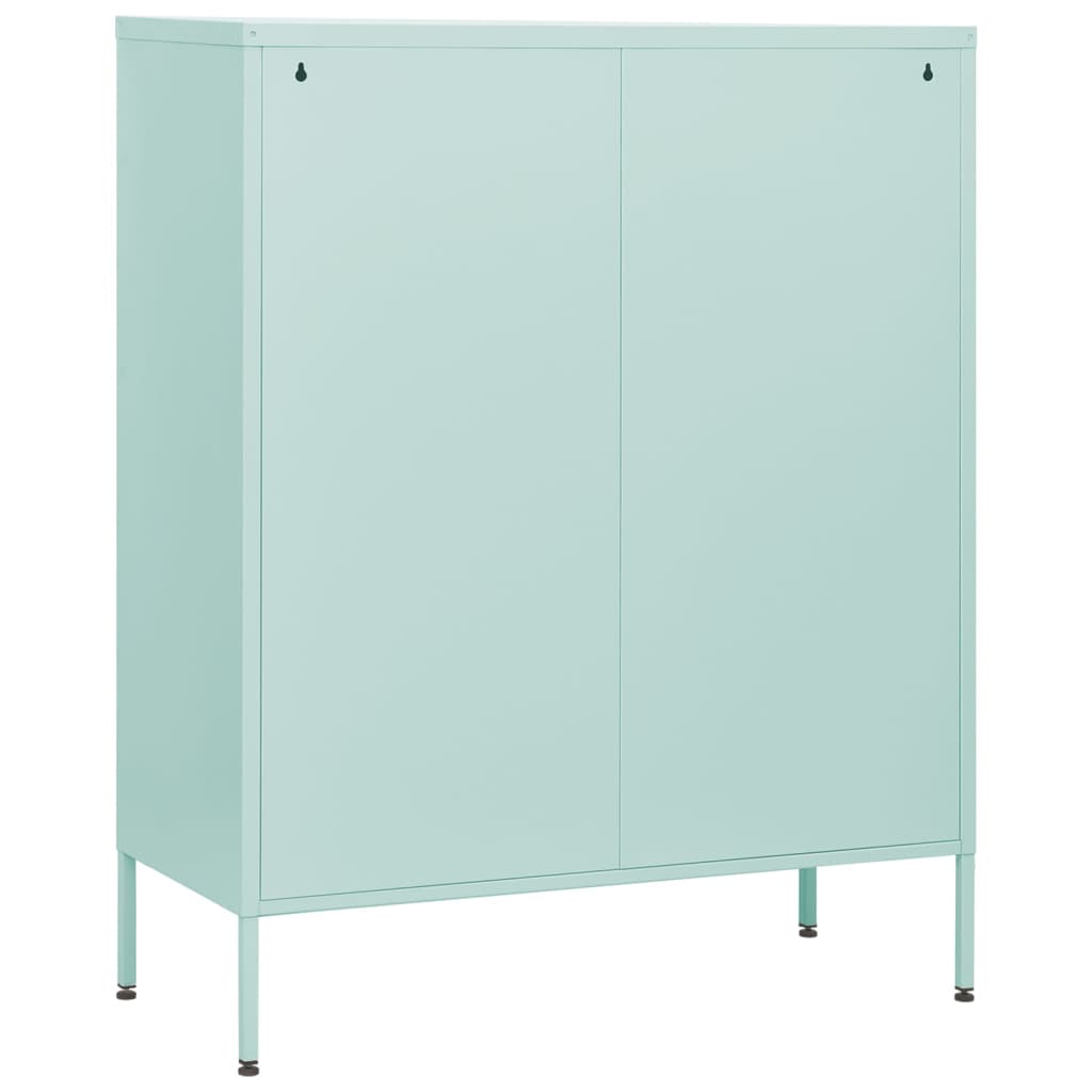 Cassettiera Menta 80x35x101,5 cm in Acciaio - homemem39