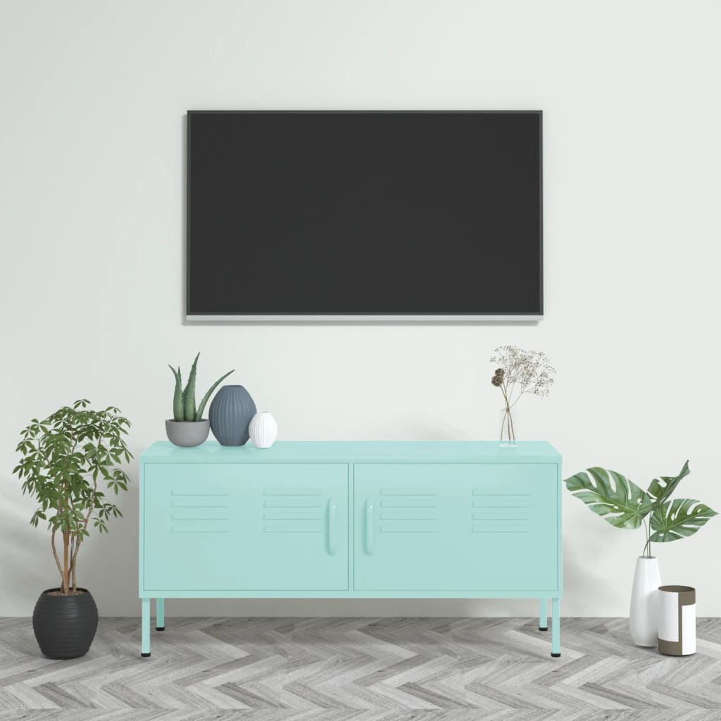 Mobile TV Menta 105x35x50 cm in Acciaio - homemem39